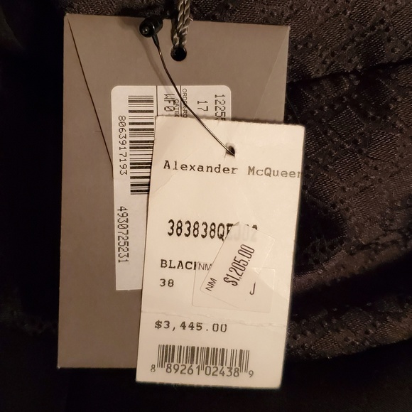 Alexander Mcqueen One-Shoulder Jacquard-Contrast Peplum Dress, US 02 - Picture 4 of 6